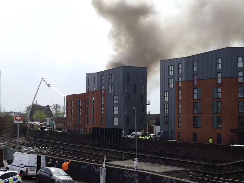A fire has broken out in Goldsmith Avenue, Southsea in Portsmouth. Picture: Pearl Davison