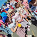 St James' Catholic Primary School, Hebburn, held a colourful carnival parade to celebrate moving back to school following RAAC closure.