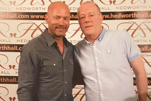 Sir Bobby Robson Foundation Patron Alan Shearer with Bobby Swinney