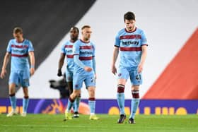 Declan Rice of West Ham. (Photo by Peter Powell - Pool/Getty Images)