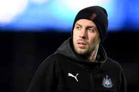 WEST BROMWICH, ENGLAND - MARCH 03: Florian Lejeune of Newcastle United on the pitch prior to the FA Cup Fifth Round match between West Bromwich Albion and Newcastle United at The Hawthorns on March 03, 2020 in West Bromwich, England. (Photo by Stu Forster/Getty Images)