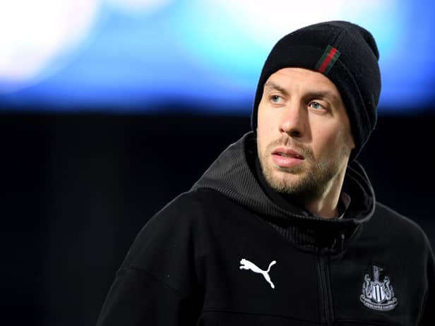 WEST BROMWICH, ENGLAND - MARCH 03: Florian Lejeune of Newcastle United on the pitch prior to the FA Cup Fifth Round match between West Bromwich Albion and Newcastle United at The Hawthorns on March 03, 2020 in West Bromwich, England. (Photo by Stu Forster/Getty Images)