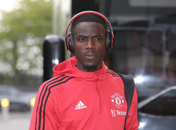 MANCHESTER, ENGLAND - APRIL 28: Eric Bailly of Manchester United arrives ahead of the Premier League match between Manchester United and Chelsea at Old Trafford on April 28, 2022 in Manchester, England. (Photo by Tom Purslow/Manchester United via Getty Images)