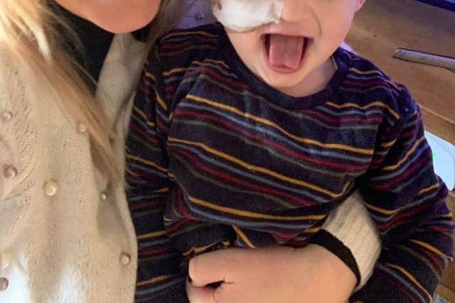 Ivor with his auntie, Georga Spottiswood, who has set up a Just Giving page