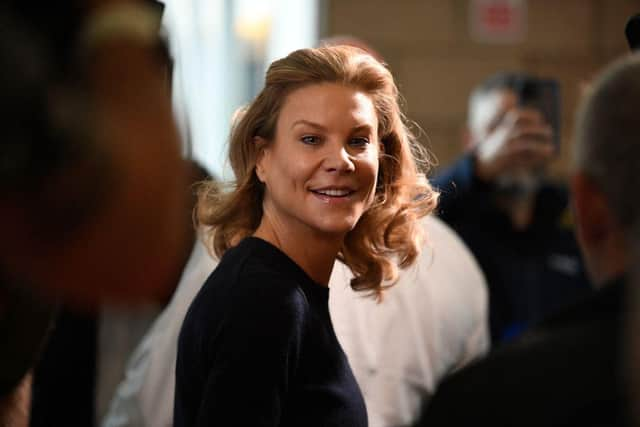 Newcastle United director Amanda Staveley is the face of the new ownership. (Photo by OLI SCARFF/AFP via Getty Images)