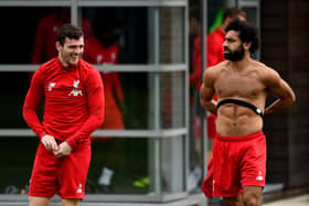 Mo Salah and Andy Robertson have both returned to training ahead of the Merseyside derby (Getty Images)
