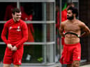 Mo Salah and Andy Robertson have both returned to training ahead of the Merseyside derby (Getty Images)