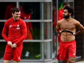 Mo Salah and Andy Robertson have both returned to training ahead of the Merseyside derby (Getty Images)