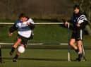 28 Jan 1997:  Mark Lawrenson Newcastle's defensive coach (right)  keeps his eye on Lee Clark during Newcastle United training at their grounds in Newcastle. \ Mandatory Credit: Stu Forster /Allsport