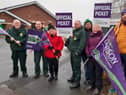 NEAS staff on the picket line in South Shields.