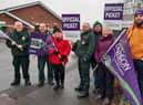 NEAS staff on the picket line in South Shields.