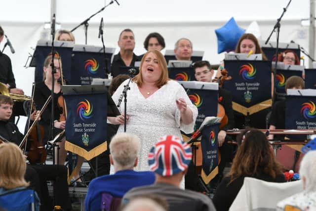 Soloist Sarah Fenwick singing at the Proms in the Park in South Shields on Sunday.