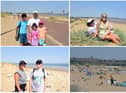 The heat drew plenty of people to the beach.