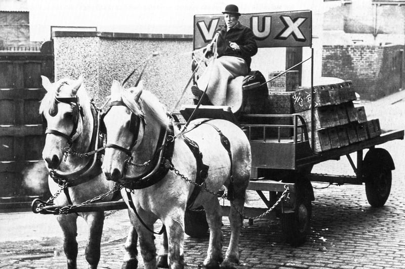 A long lost tradition. This Vaux delivery dray was seen on Gillbridge Avenue in 1962. Photo: Bill Hawkins.
