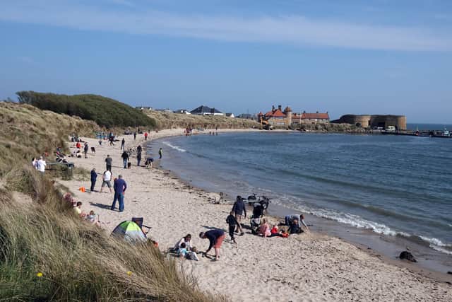Beadnell Bay was a popular spot over the 2019 Easter weekend.
 Picture by Jane Coltman