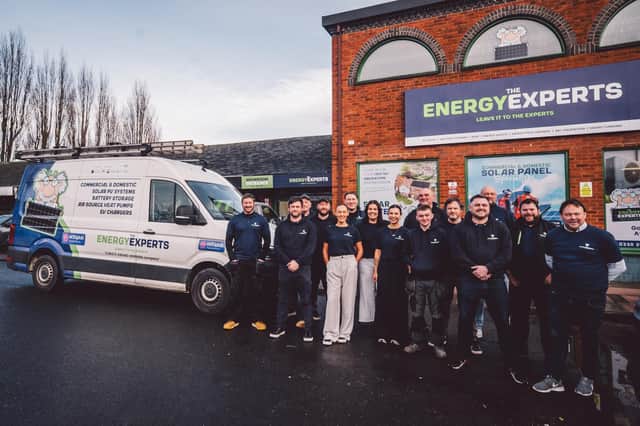 The Energy Experts team outside their new showroom and HQ on The Team Valley
