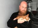 Ginger the cat is reunited in South Shields with relieved owner Daniel.
