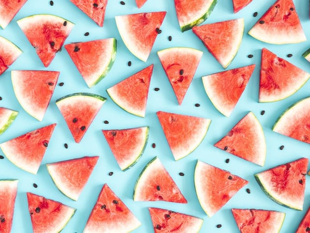 Watermelon slices take the 10th spot