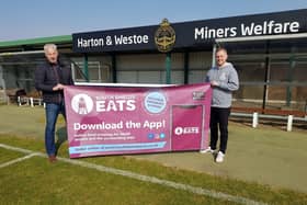 SSFC Foundation manager Steve Camm and South Shields Eats Director Matt Fenton.