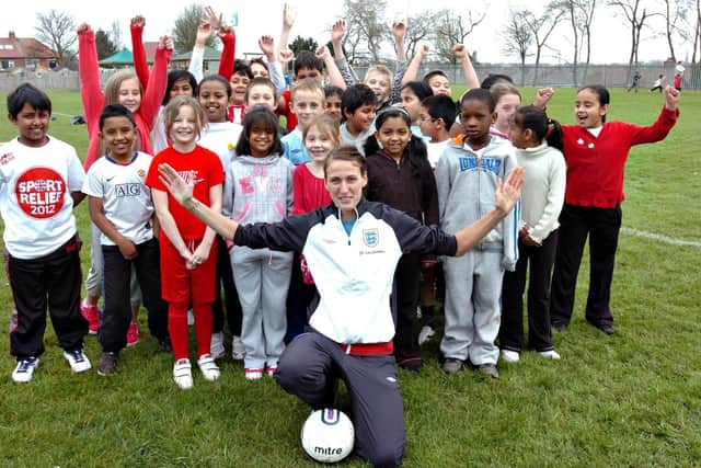 Jill, pictured here on a visit to Richard Avenue Primary School in 2012, made Sunderland proud in the I'm A Celeb jungle.