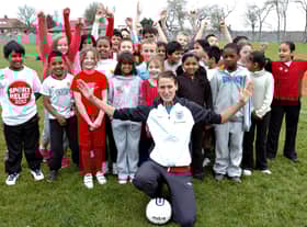 Jill, pictured here on a visit to Richard Avenue Primary School in 2012, made Sunderland proud in the I'm A Celeb jungle.