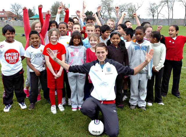 Jill, pictured here on a visit to Richard Avenue Primary School in 2012, made Sunderland proud in the I'm A Celeb jungle.