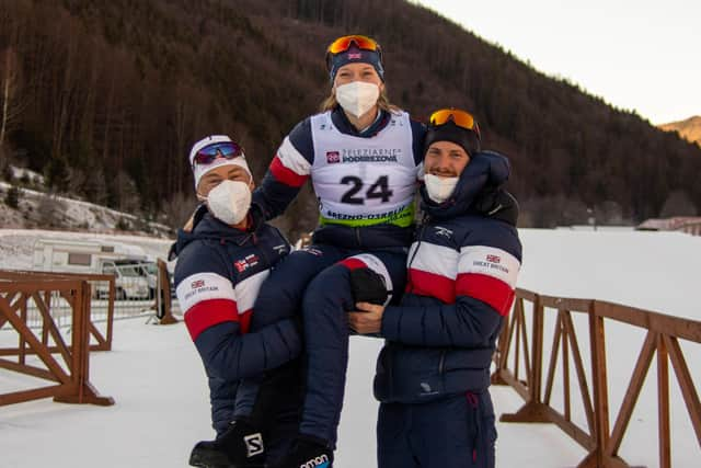 Amanda with Roberto de Zolt (left) and her partner Ilario Maddalin (right).