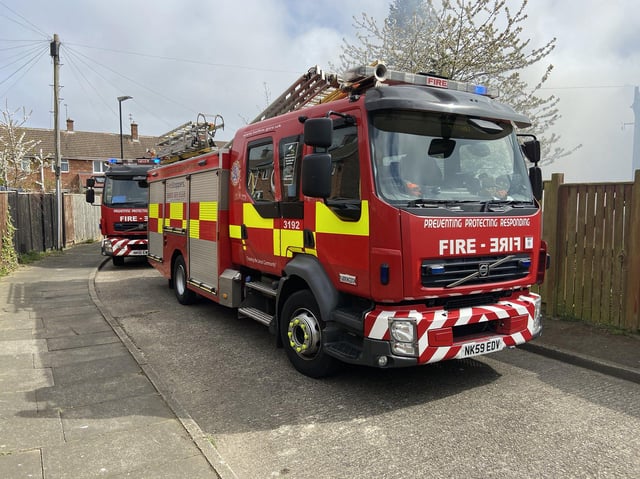 Tyne & Wear firefighters in action.