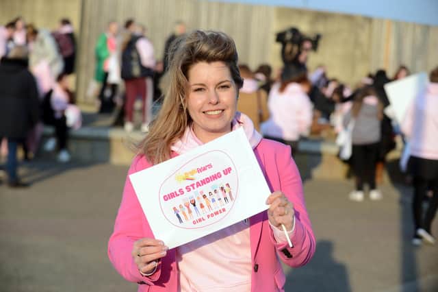 Bright Futures International Women's Day march through South Shields. Kim McGuinness, Northumbria Police and Crime Commissioner.