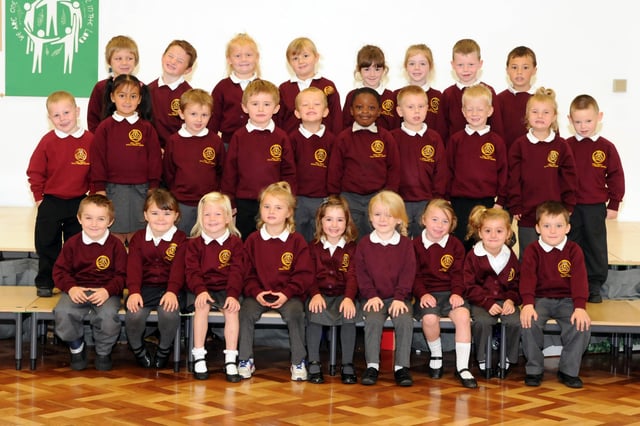 Miss Hall's reception class looks very smart in this 2013 photo.