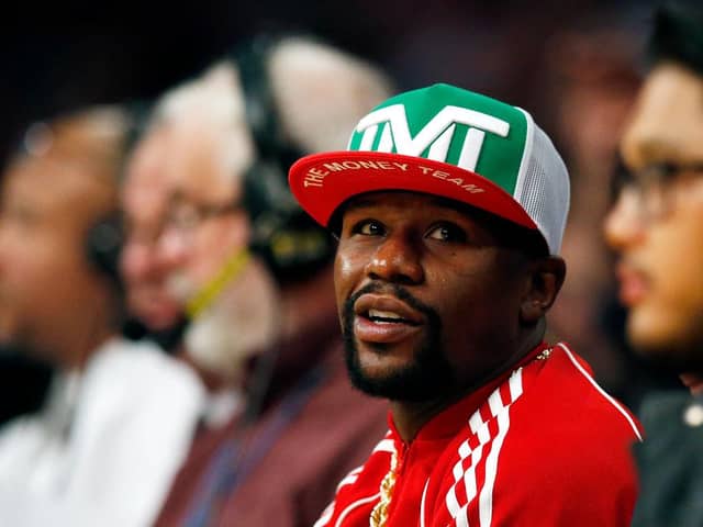 LOS ANGELES, CALIFORNIA - FEBRUARY 27: Floyd Mayweather attends a game between the New Orleans Pelicans and the Los Angeles Lakers at Staples Center on February 27, 2019 in Los Angeles, California. NOTE TO USER: User expressly acknowledges and agrees that, by downloading and or using this photograph, User is consenting to the terms and conditions of the Getty Images License Agreement. (Photo by Yong Teck Lim/Getty Images)