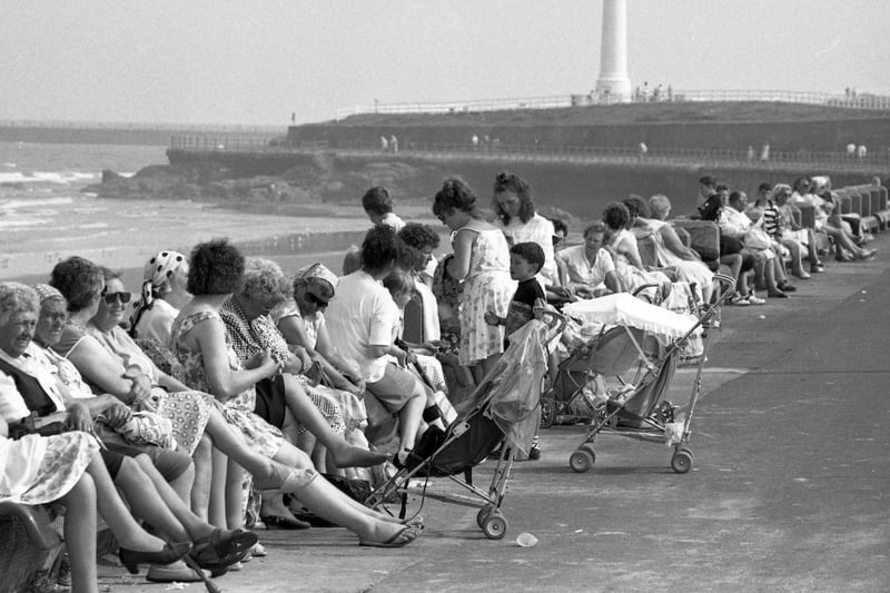 A busy August Bank Holiday scene at Seaburn Beach more than 30 years ago. Martha Freckleton recalled: "Fun with my friends on beach and block yard."