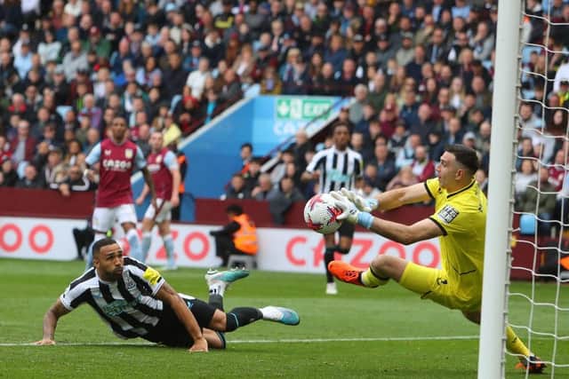 Newcastle United have gone over 3,500 days without one of their players scoring at Villa Park (Photo by GEOFF CADDICK/AFP via Getty Images)