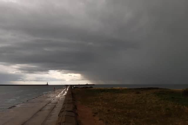 Thunderstorms hit the North East on Monday afternoon.