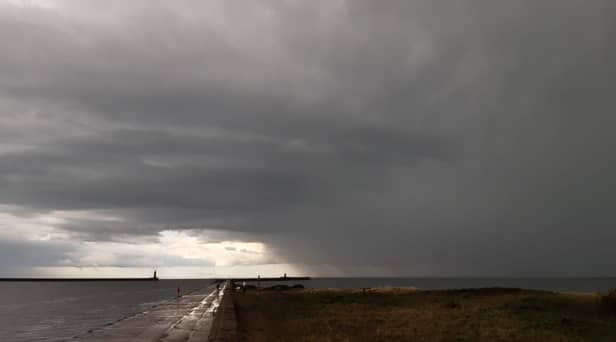 Thunderstorms hit the North East on Monday afternoon.