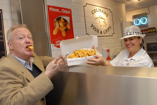 Back to 2008 when TV personality Keith Chegwin was a visitor to Colmans in Ocean Road.