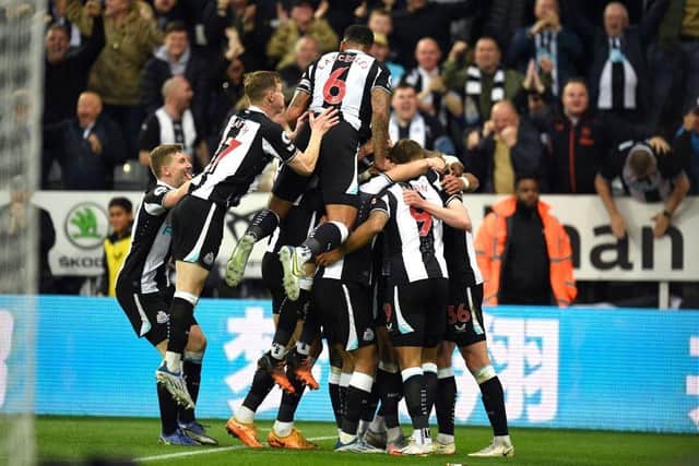 Newcastle United have had 17 different Premier League goalscorers this season (Photo by OLI SCARFF/AFP via Getty Images)