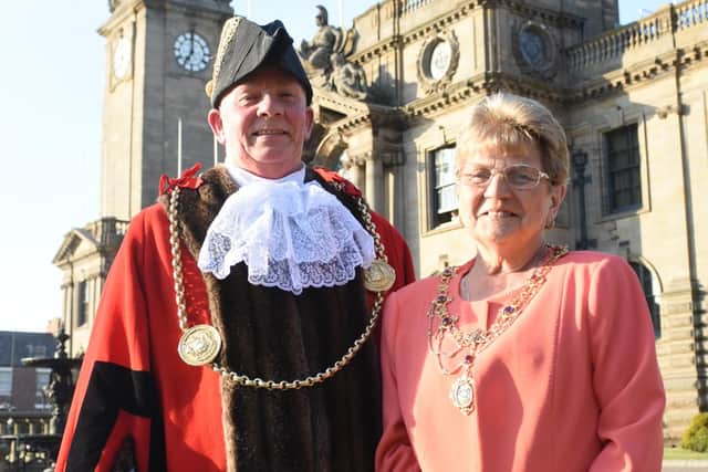 The mayor and mayoress of South Tyneside, Councillor Norman Dick and Jean Williamson