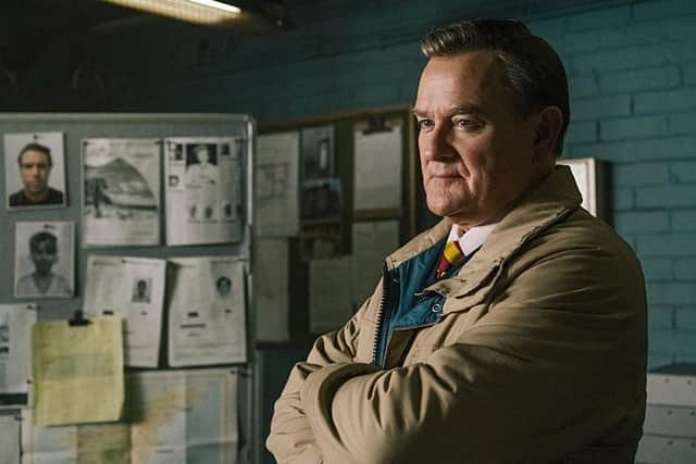 Hugh Bonneville stars as DCS Brian Boyce, attempting to track down the Brinks-Mat loot in the new series of BBC drama The Gold (Picture: BBC/Tannadice Pictures/Ana Blumenkron)