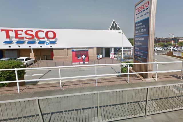 Robert Raine, 25, followed the man into Tesco at Simonside, South Shields, after they were involved in an incident on a roundabout moments earlier, a court heard.