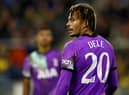 Dele Alli of Tottenham Hotspur controls the ball during the UEFA Europa Conference League group G match between Vitesse and Tottenham Hotspur at Gelredome on October 21, 2021 in Arnhem, Netherlands. (Photo by Martin Rose/Getty Images)