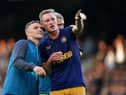 Kieran Trippier and Sean Longstaff after Newcastle United's win at Craven Cottage earlier this month.