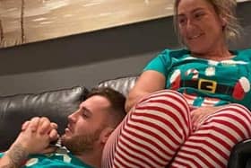 Tyler Robertson with mum Nicola