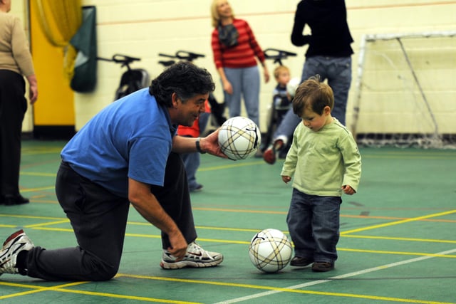A Soccer Tots session at Monkton 14 years ago. Does this bring back happy memories?