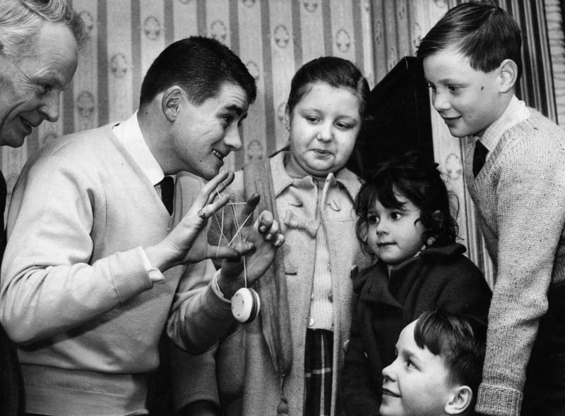 Steve Rider, yo-yo champion was pictured at the Gaumont Cinema Boys' and Girls' Club 59 years ago.