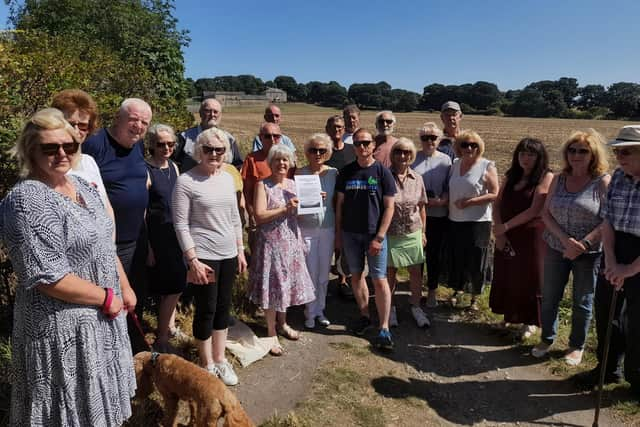 Opponents of the scheme at the site they want to protect.