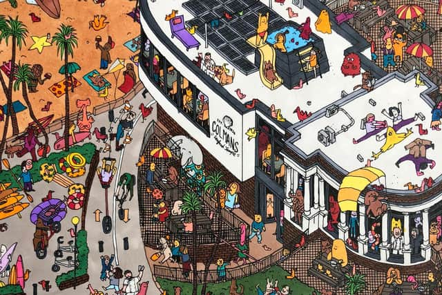 Can you spot the Colman family hidden in the illustration?