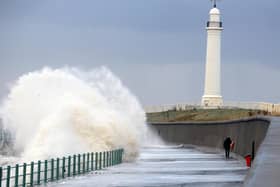 Waves crashing on the seafront at Roker and Seaburn during more strong winds on Wednesday.
