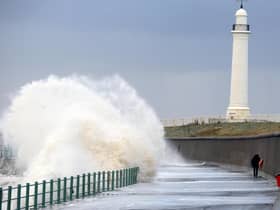 Waves crashing on the seafront at Roker and Seaburn during more strong winds on Wednesday.