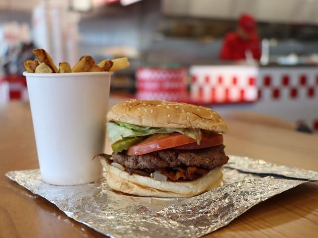 Church Street, city centre. Phone: 01733 847933. Order via fiveguys.co.uk and deliveroo.co.uk.
